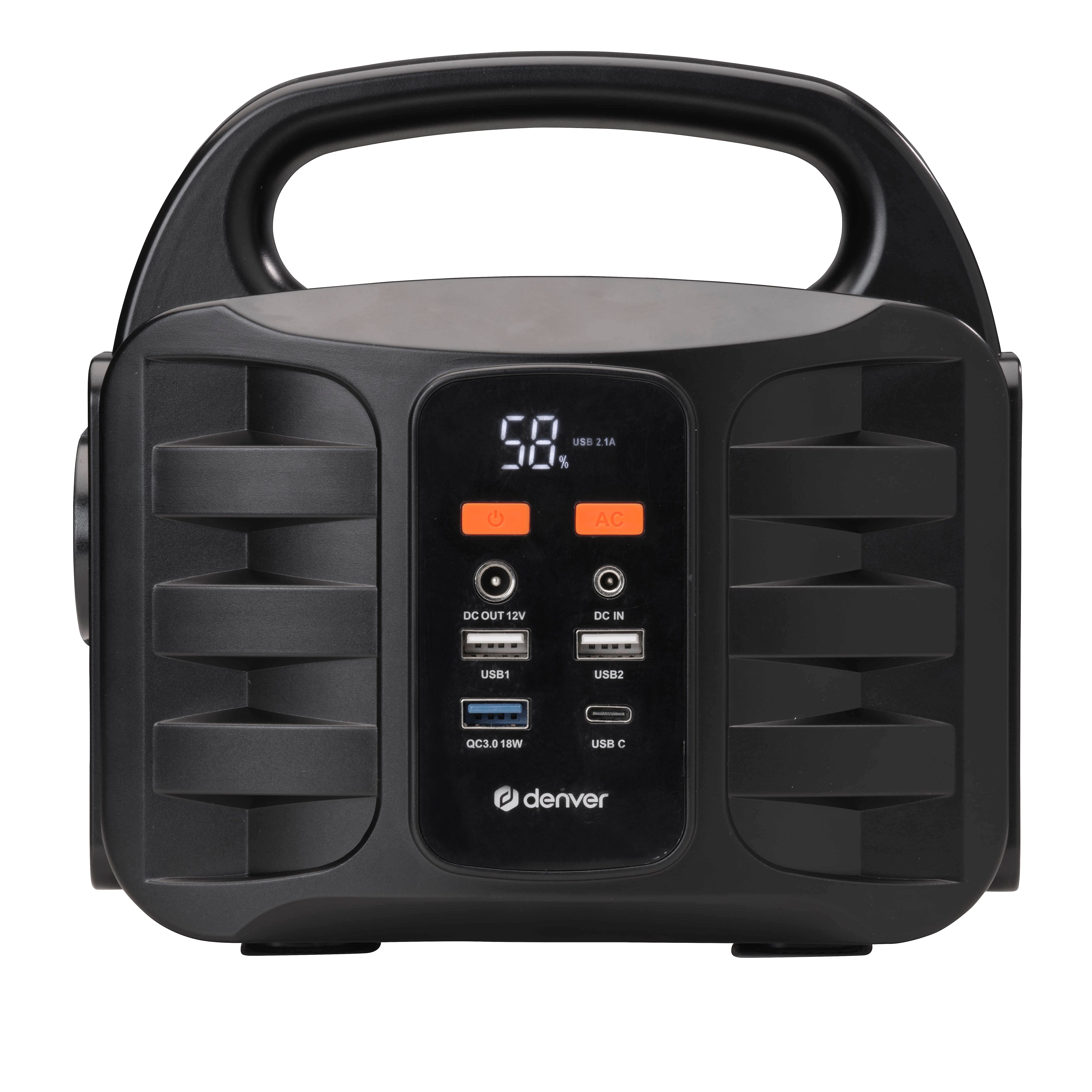 Denver PPS-42000 Tragbare Power Station mit eingebautem Solarpanel 42000 mAH (155wh)