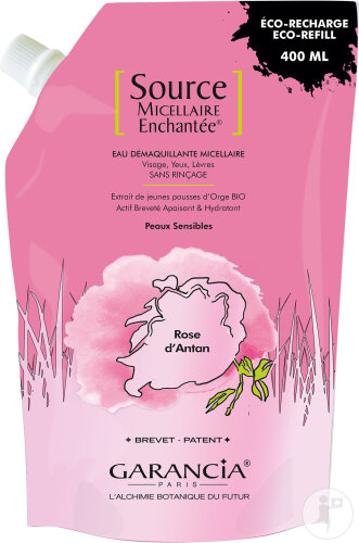 Garancia Source Micellaire Enchantée Rose D'Antan Eau Démaquillante Micellaire 4 En 1 Recharge 400ml
