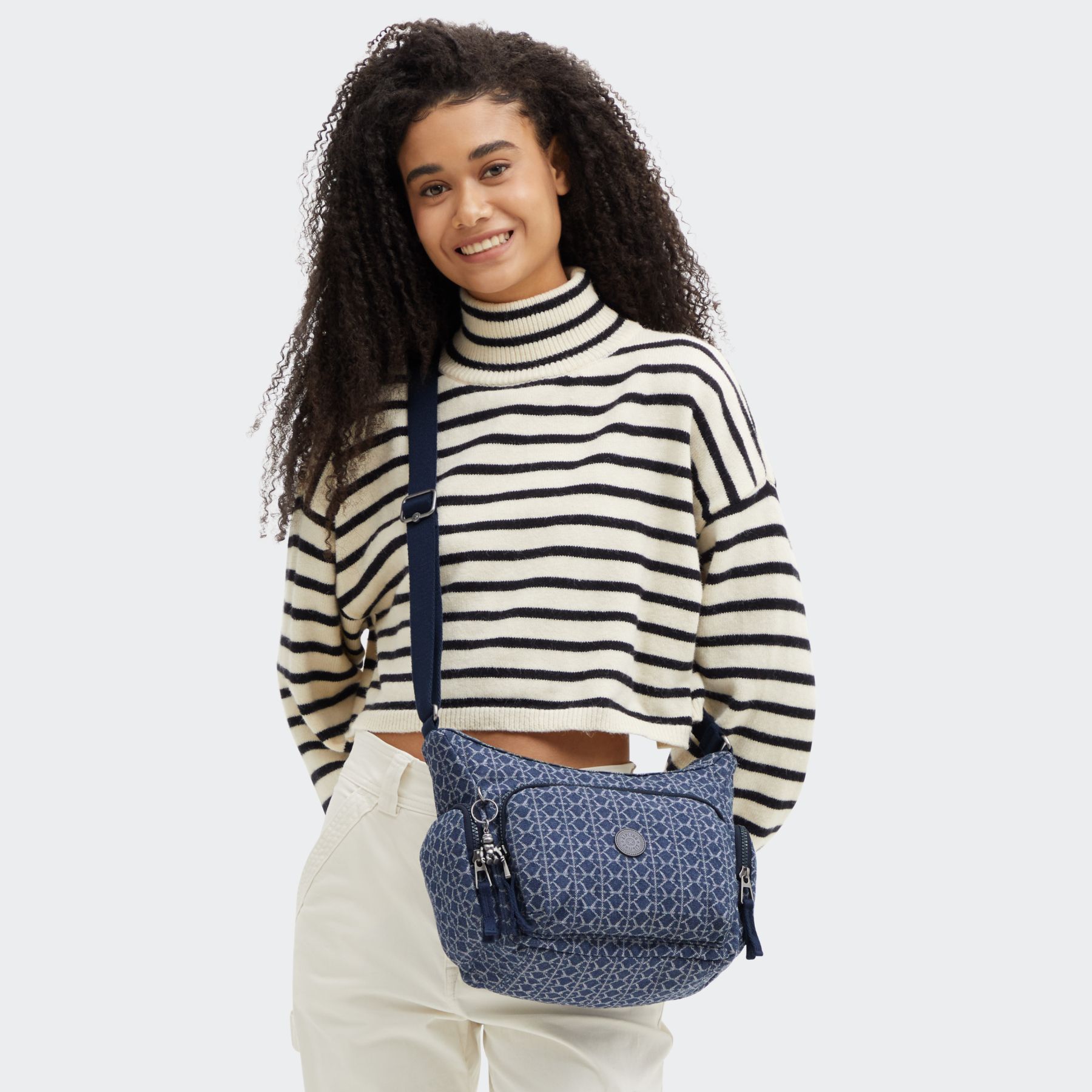GABB S Sac à bandoulière de taille moyenne avec bandoulière réglable - Signature Denim