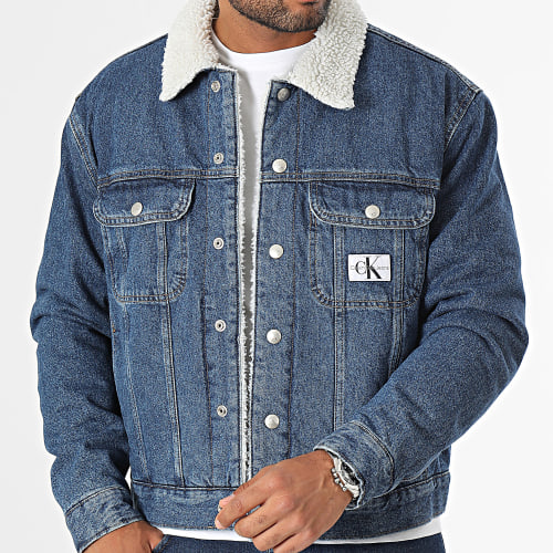 Veste Jean Col Mouton 3905 Bleu Denim