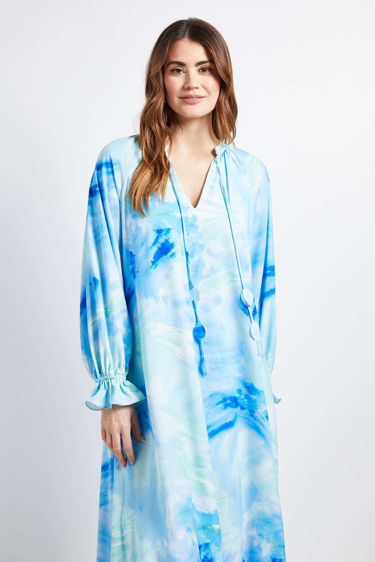 Wallis Robe Smockée À Motif Abstrait De Nœuds