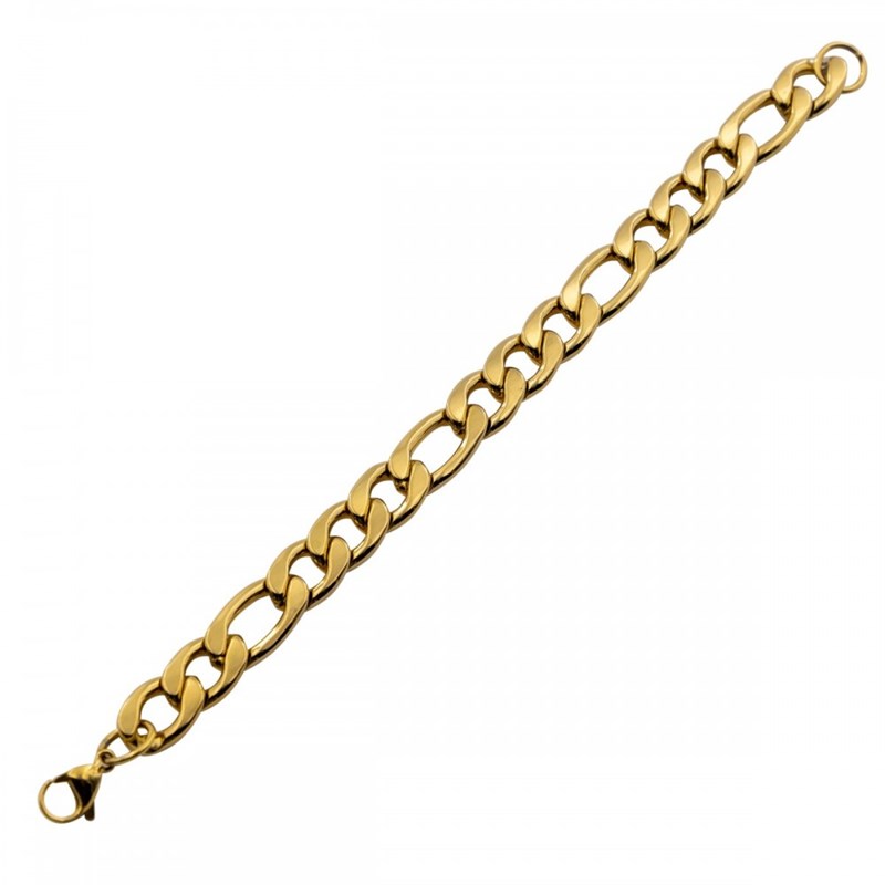 Bracelet Homme Acier Couleur Dorée