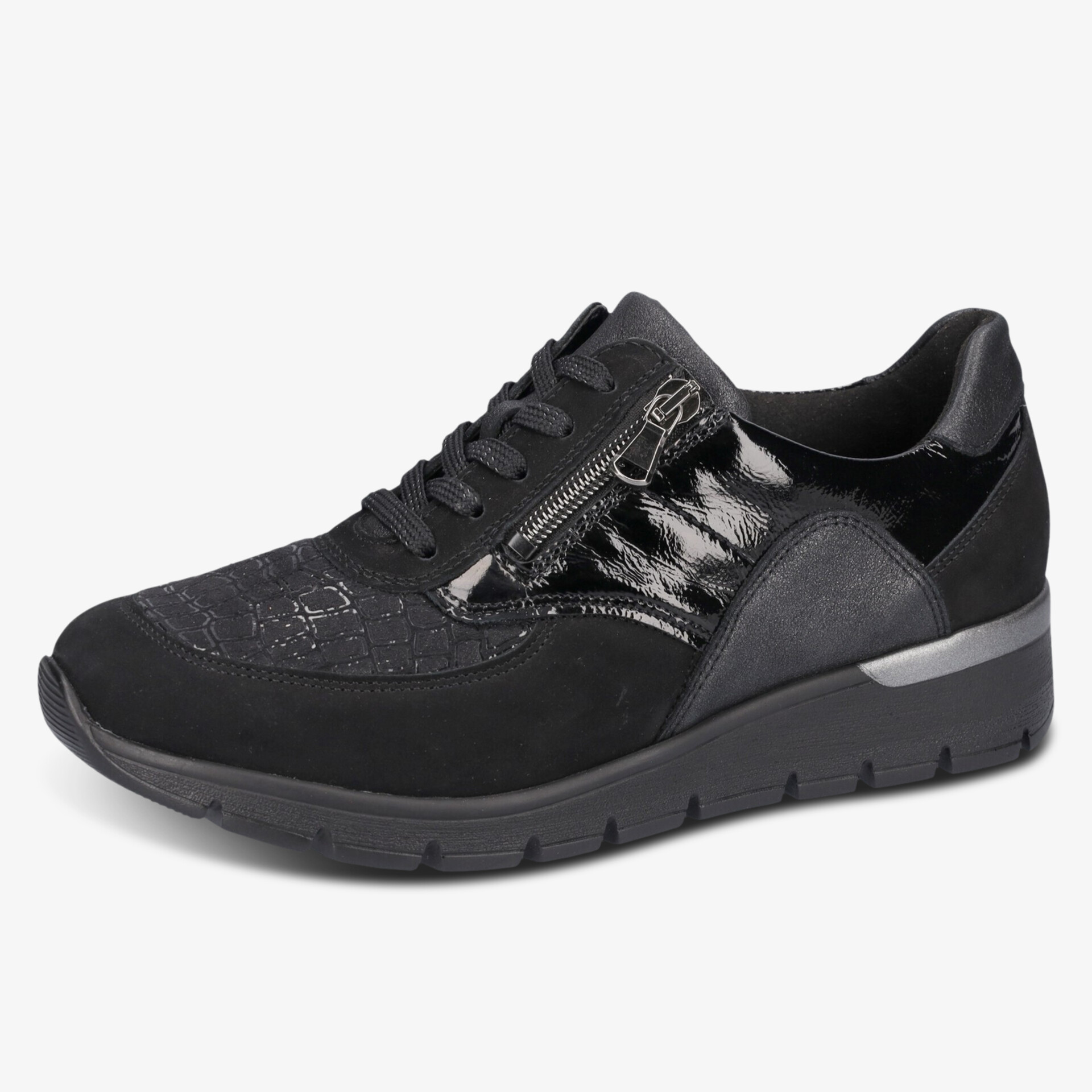 waldläufer Damen Halbschuhe schwarz