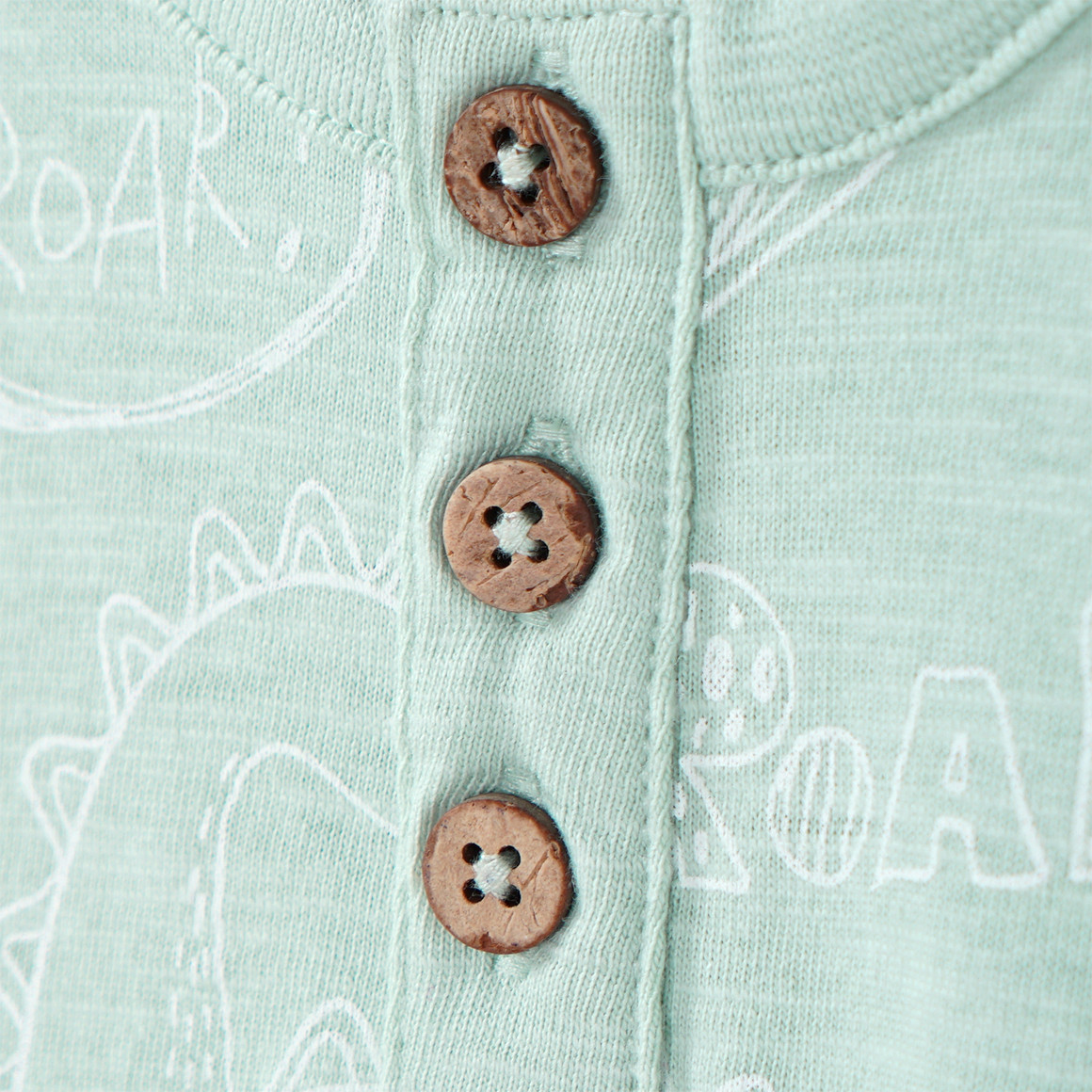 Topomini Baby Langarmshirt mit Dino-Motiven mintgrün