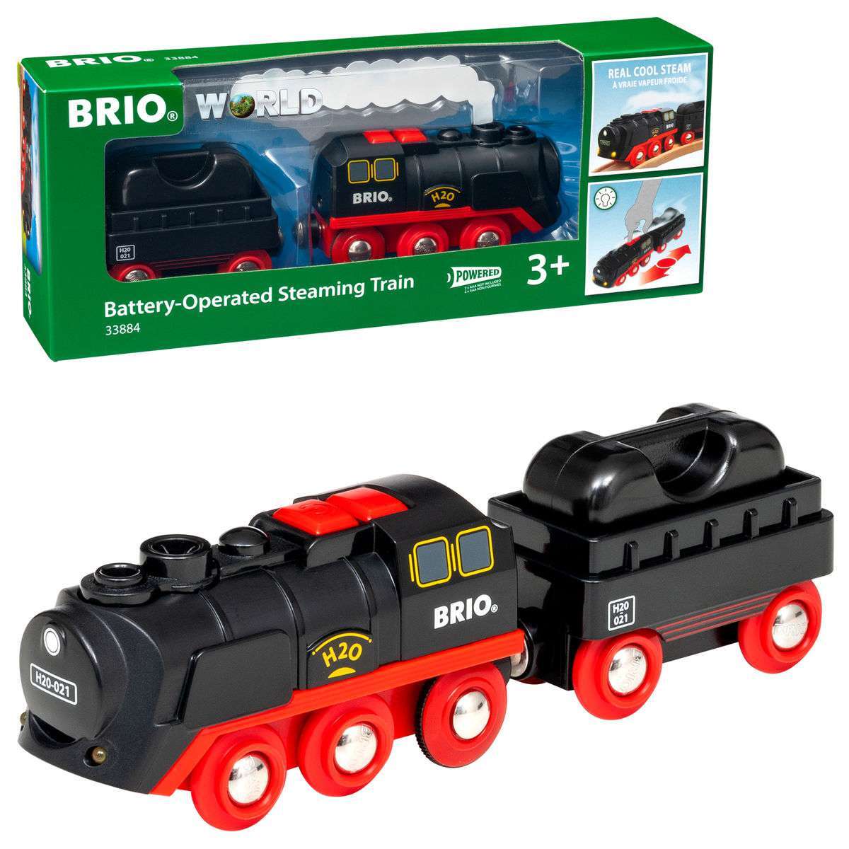 BRIO Spiel Batterie-Dampflok mit Wassertank