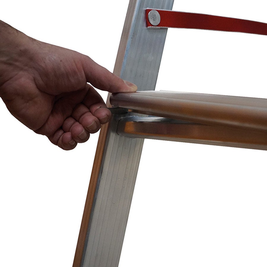 Euroline 80mm uitschuifbare treden voor het achteraf inbouwen van aluminium uitschuifbare ladders