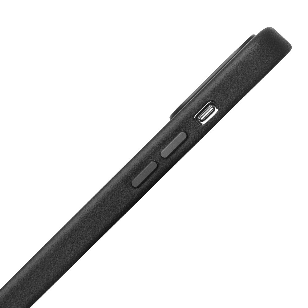 iPhone 13 MagSafe Echtleder Hülle Back Case - Schwarz