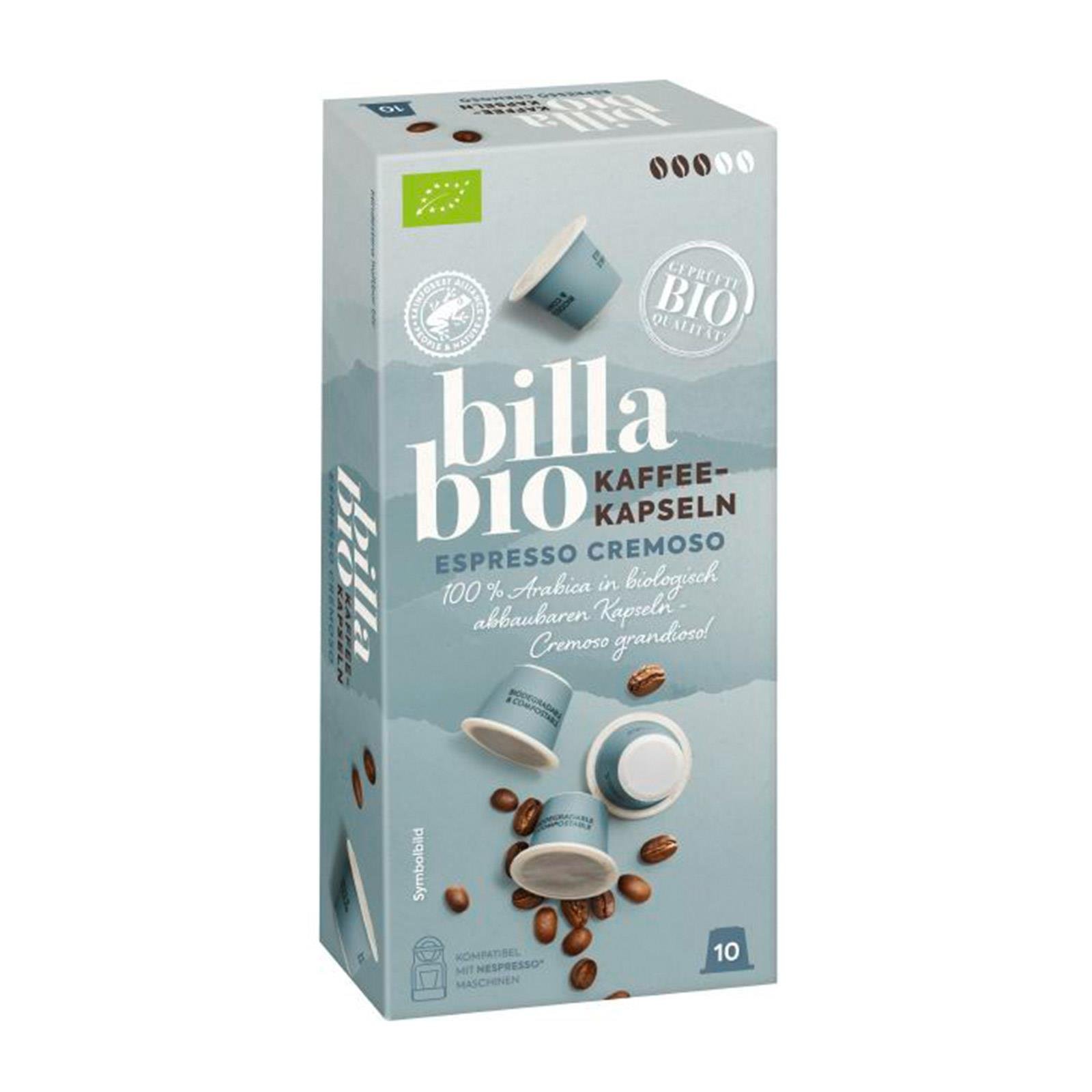 BILLA Bio Kapseln Cremoso kompostierbar