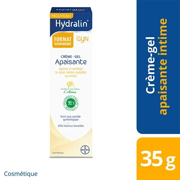 O Gel Creme Suavizante HydralinGyn® 35g acalma e protege a área íntima.