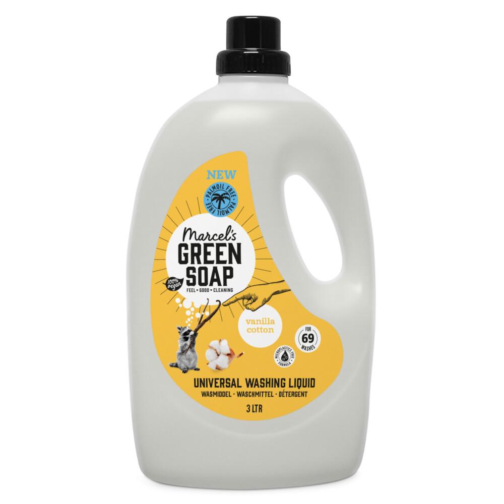 Marcel's Green Soap Wasmiddel Katoen & Vanille 69 Wasbeurten3 liter