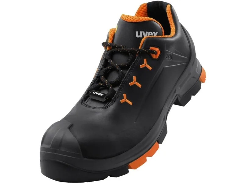 Uvex 65022, Unisex, Voksen, Sikkerhedssko, Orange, Sort, ESD, S3, SRC, Hurtig luk snørebånd
