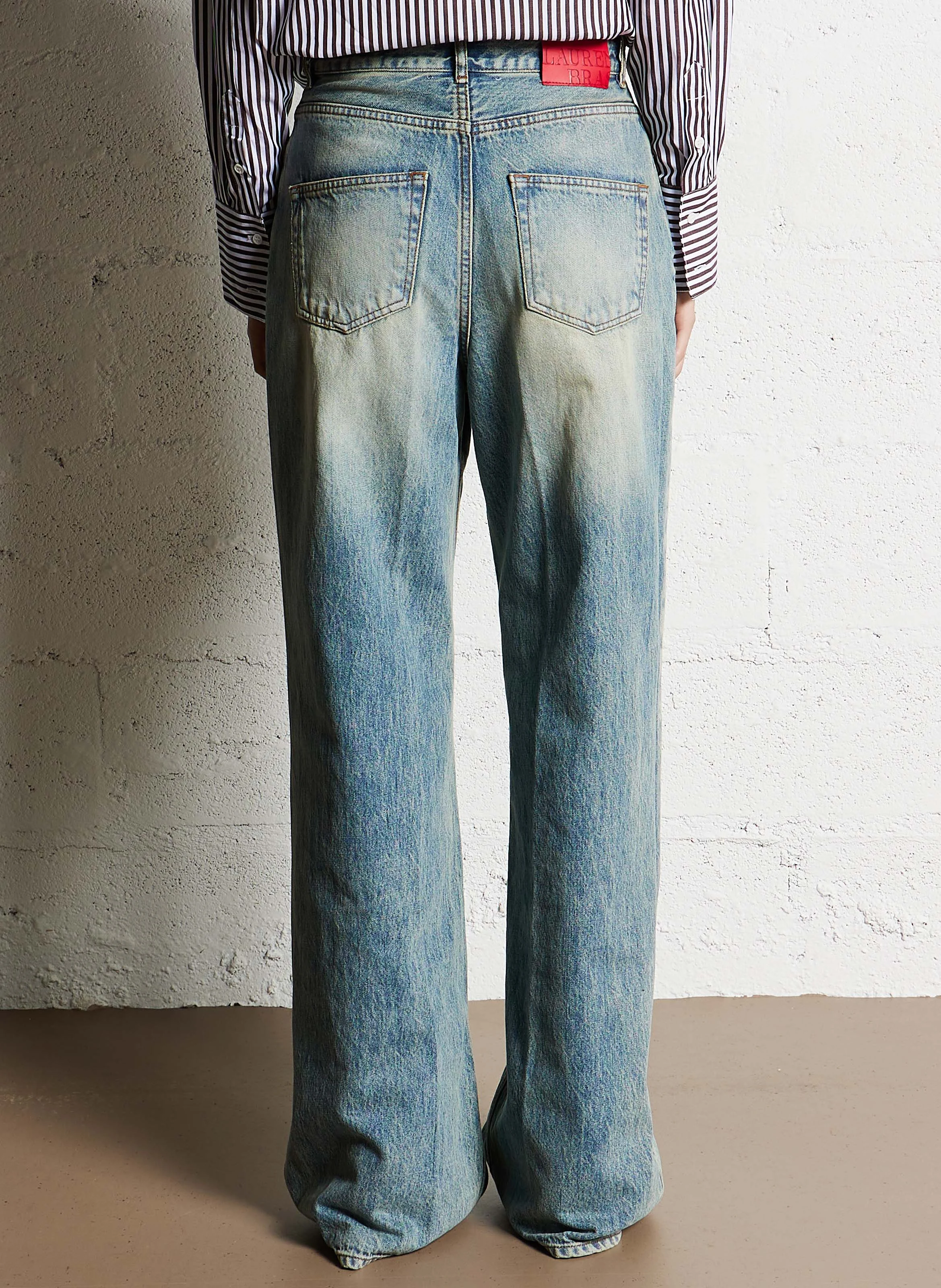 ENCA - Jean boyfriend taille haute délavé | Bleu