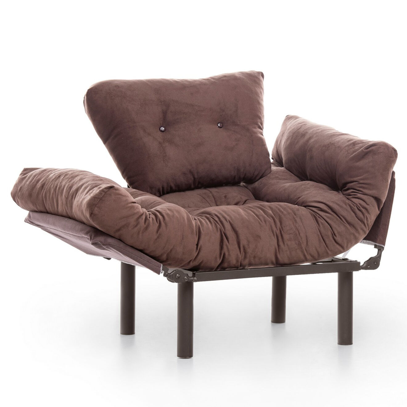 Atelier del Sofa Fauteuil Nitta marron - 60x53x45 cm