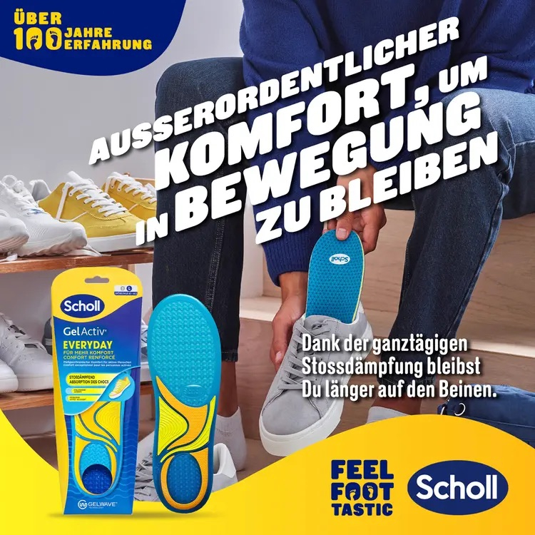 (1 Paar) Gr. L GelActiv Everyday Einlegesohlen Schuhsohlen - Bunt