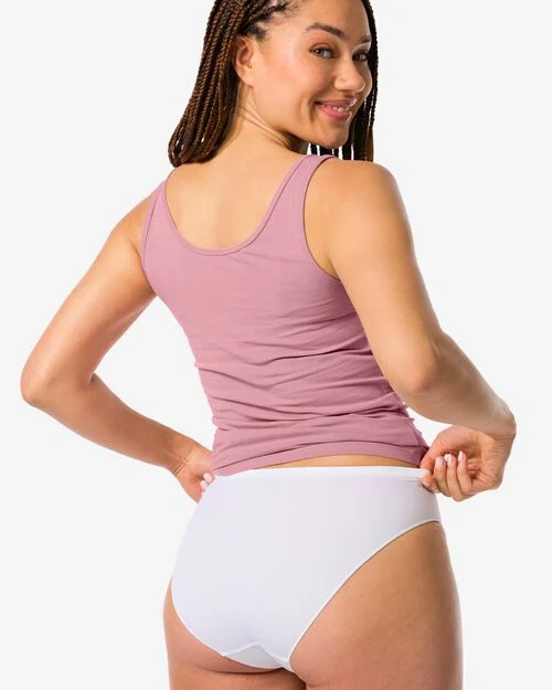 Slip femme sans coutures blanc