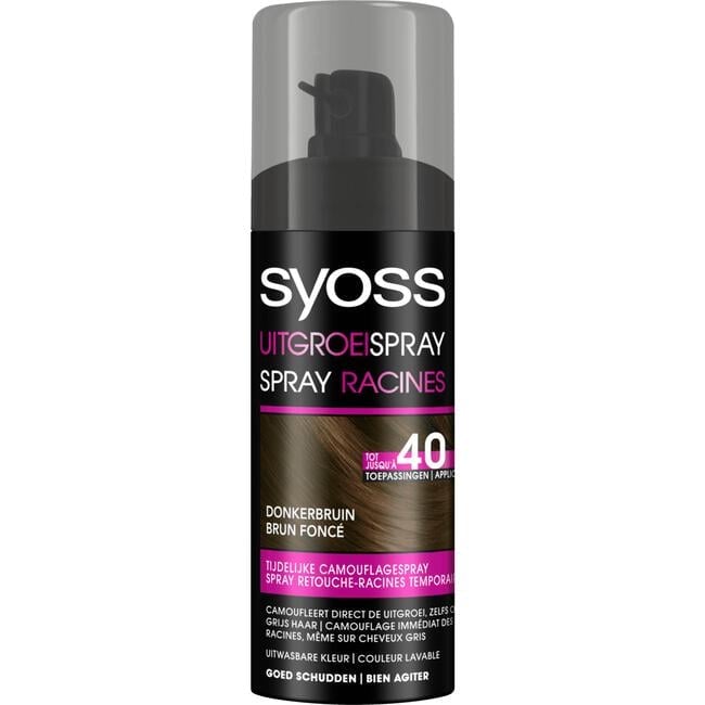 Syoss Uit Groeispray Donkerbruin