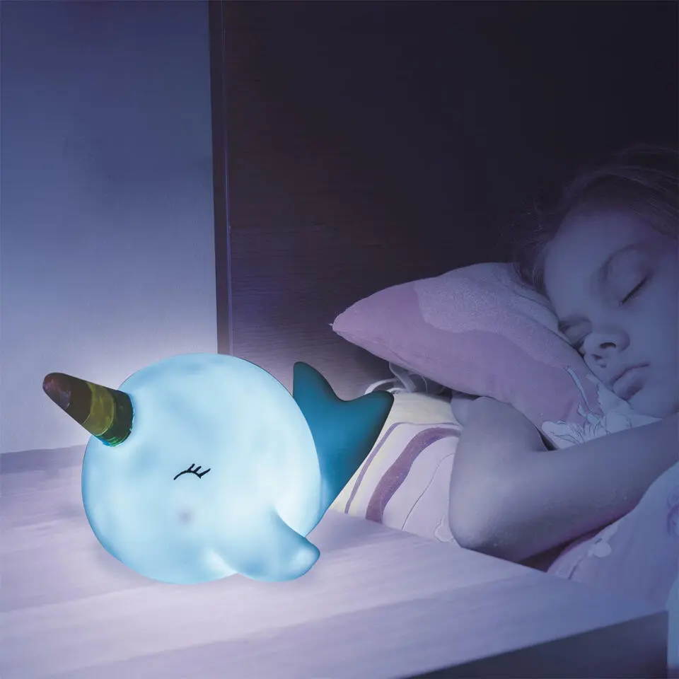Home Deco Kids LED Nachtlampje - Walvis - aan/uit knop - 20 cm