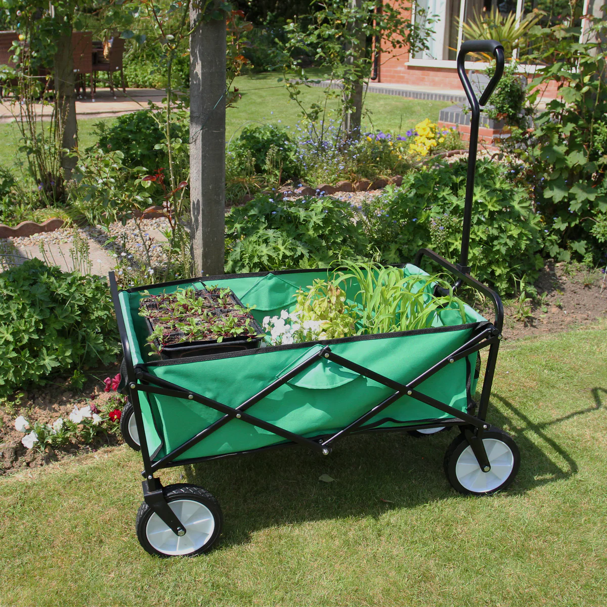 Chariot Pliable de Jardin – Vert Monstershop