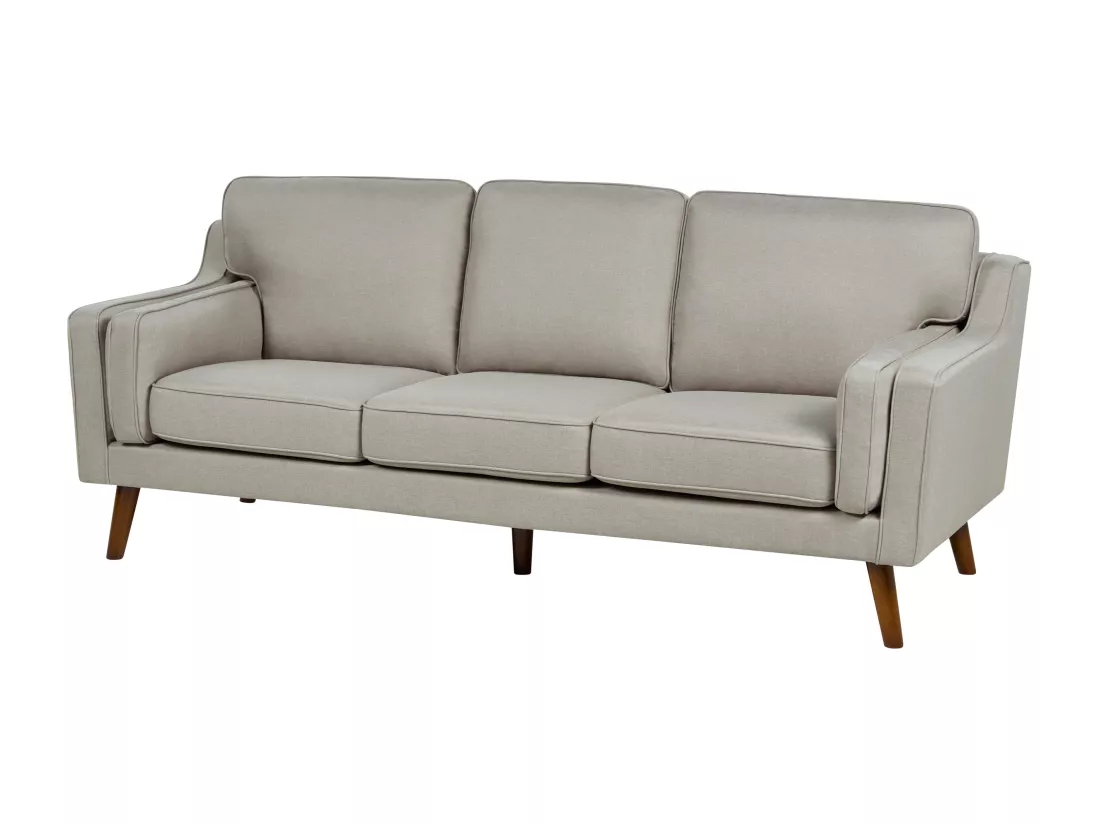 Canapé 3 places en tissu beige LOKKA