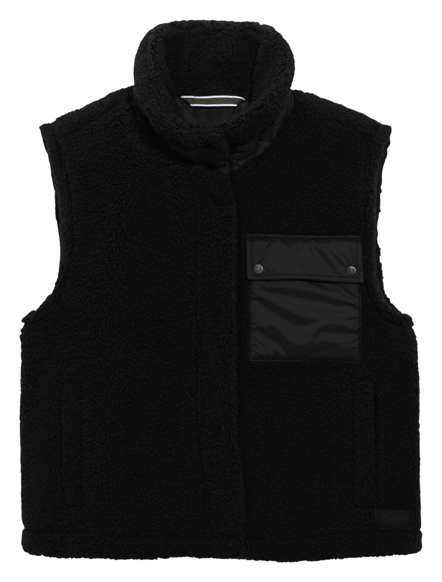 Polaire droite en sherpa | Noir
