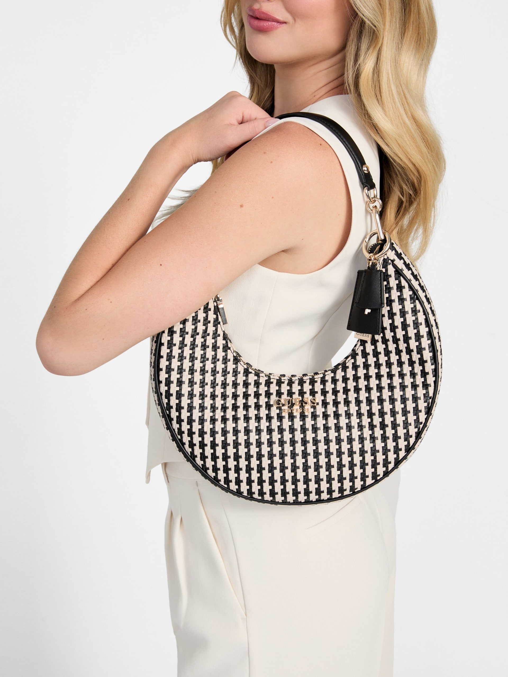 Bolsa de ombro hobo trançada Mirema