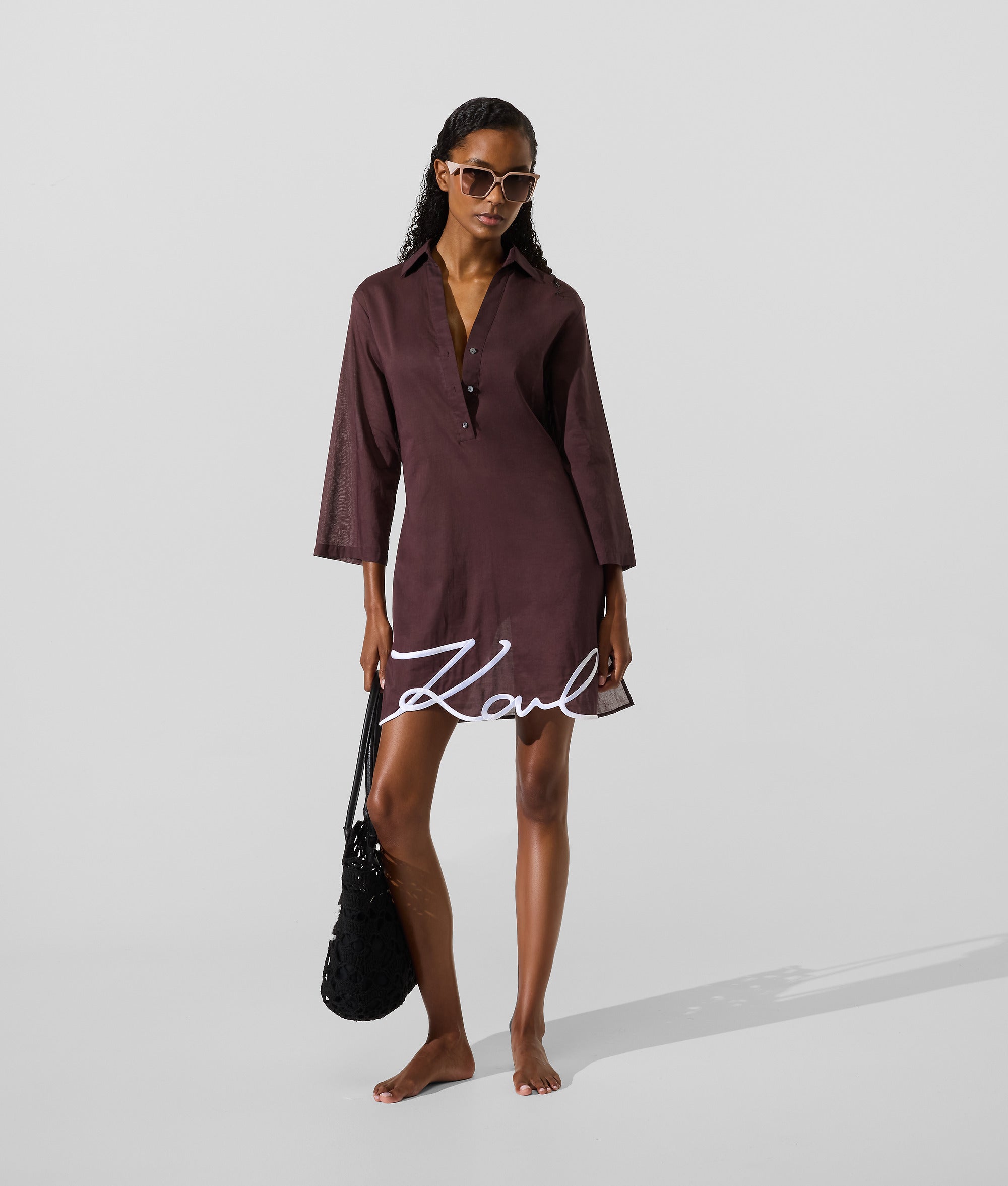 K/Signature beachwear overhemdjurk