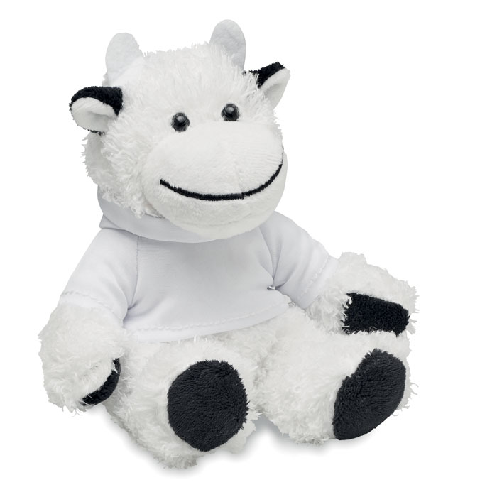 GiftRetail MO6735 - MANNY Peluche Vache avec Sweat à Capuche