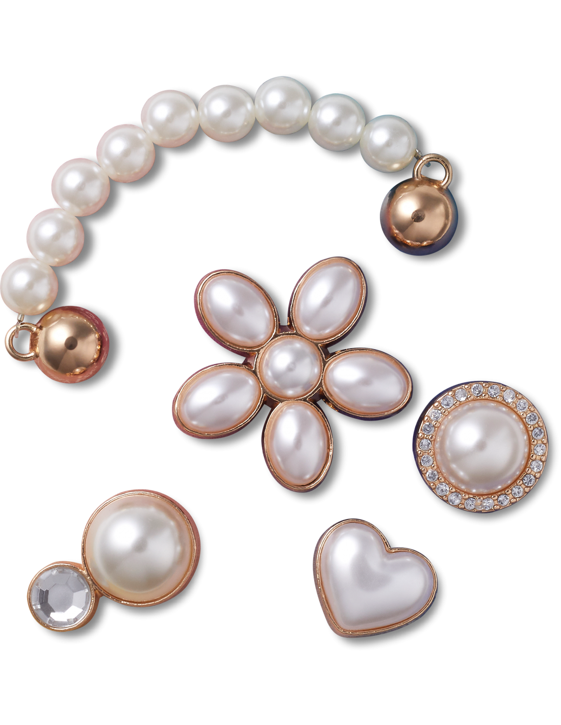 crocs Jibbitz Dainty Pearl Jewelry 5 Pack
