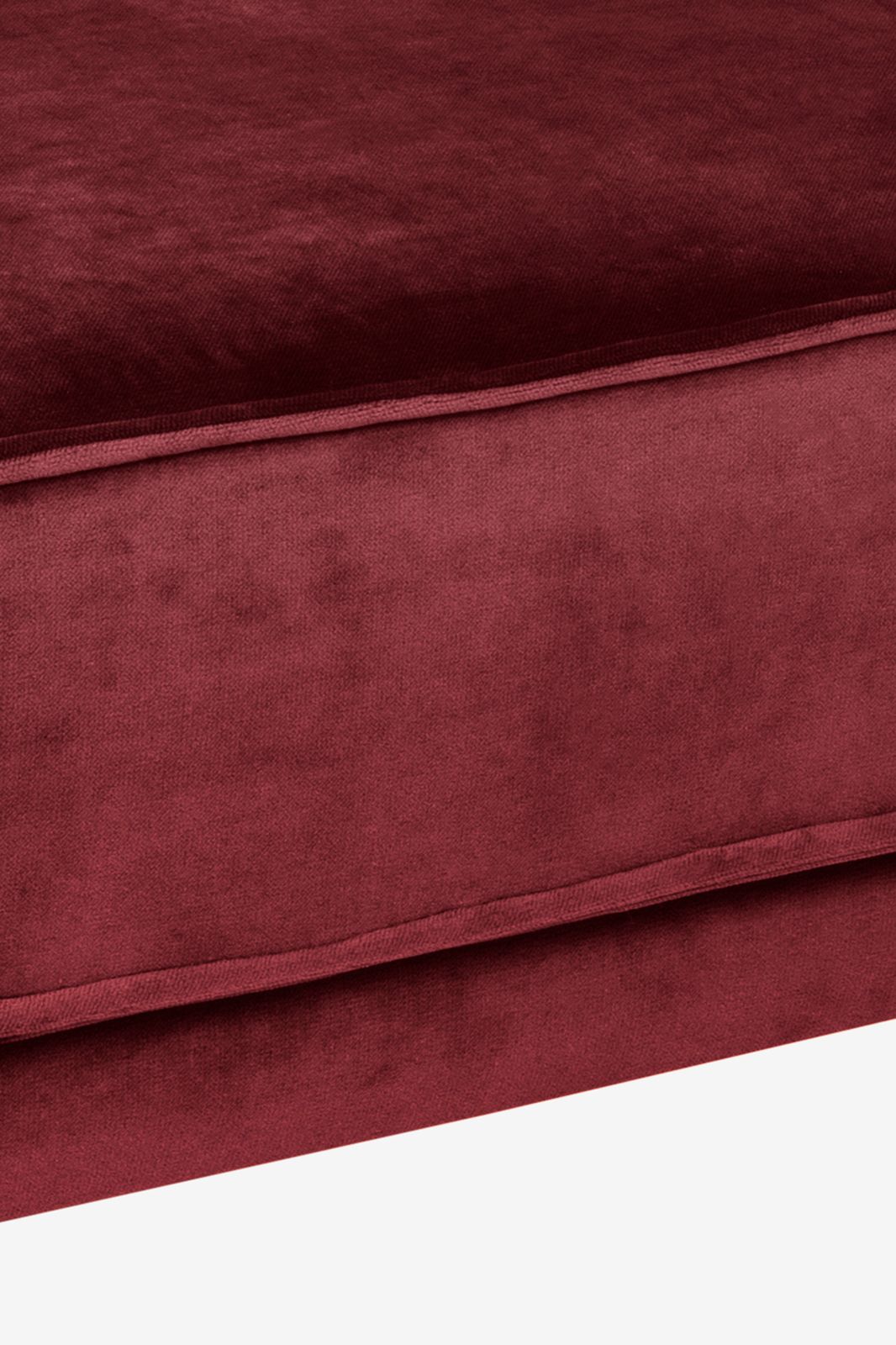 The Duchess velvet hocker wine red