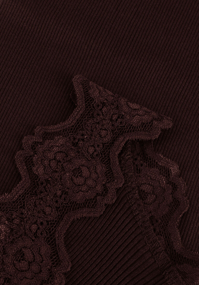 ROSEMUNDE bruine rosemunde top babette silk top w/ lace