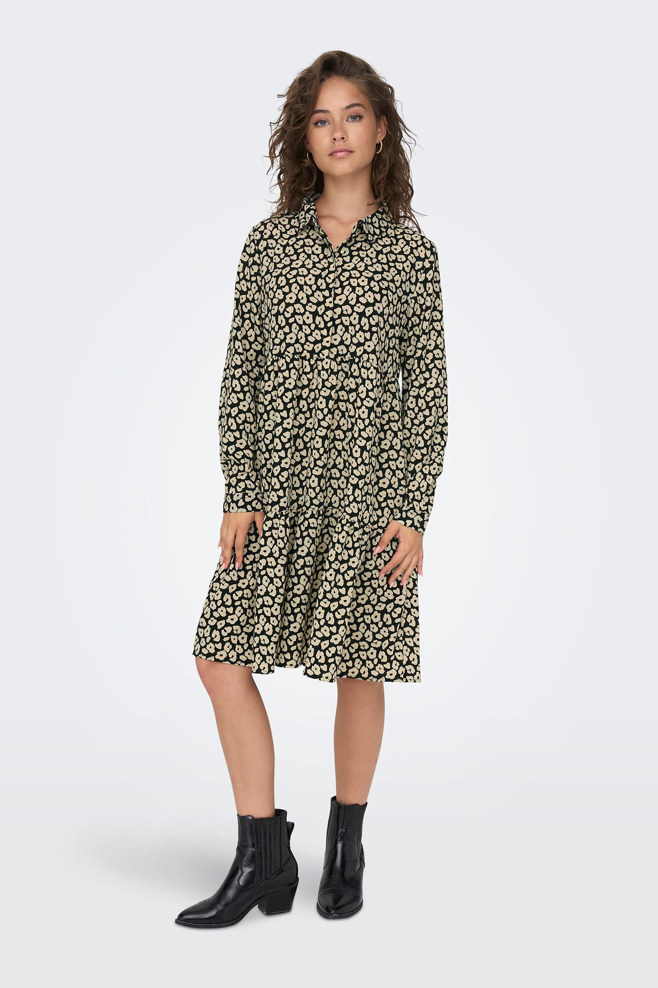 vestido camisa estampado