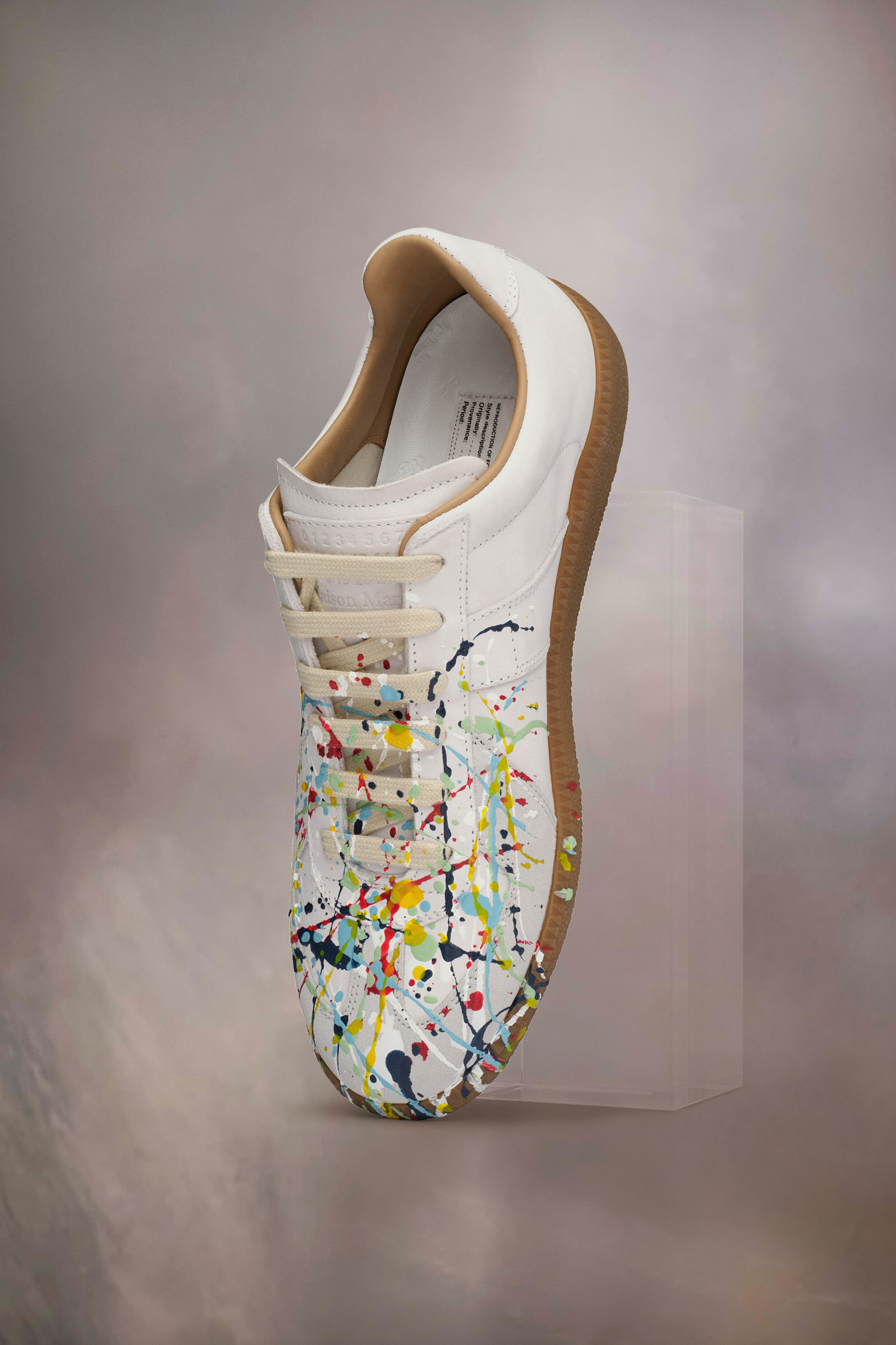 Sneakers Paint Drop Replica Noir Blanc