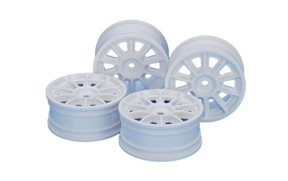 Felgen 10-Speichen, 24 mm, Weiss, 2-StückFelgen für M-Chassis Modelle