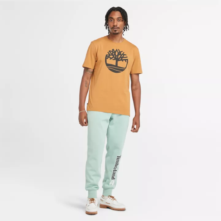 T-shirt à logo arbre Kennebec River pour homme en jaune clair
