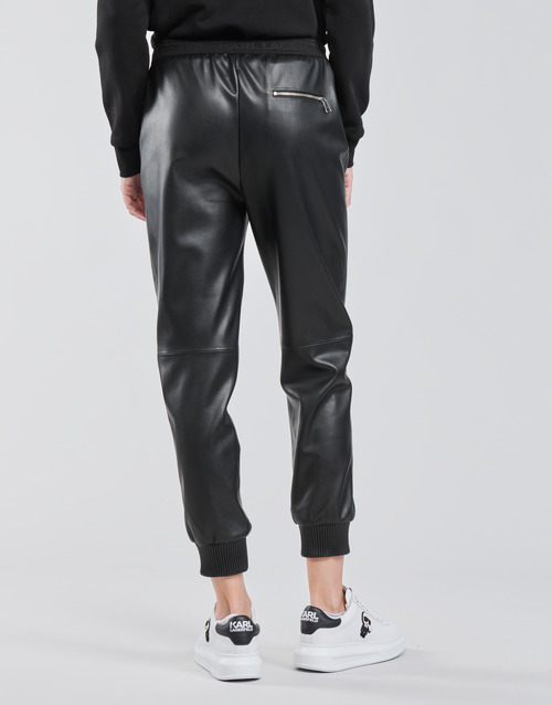 Karl Lagerfeld - FAUXLEATHERJOGGERS Negro