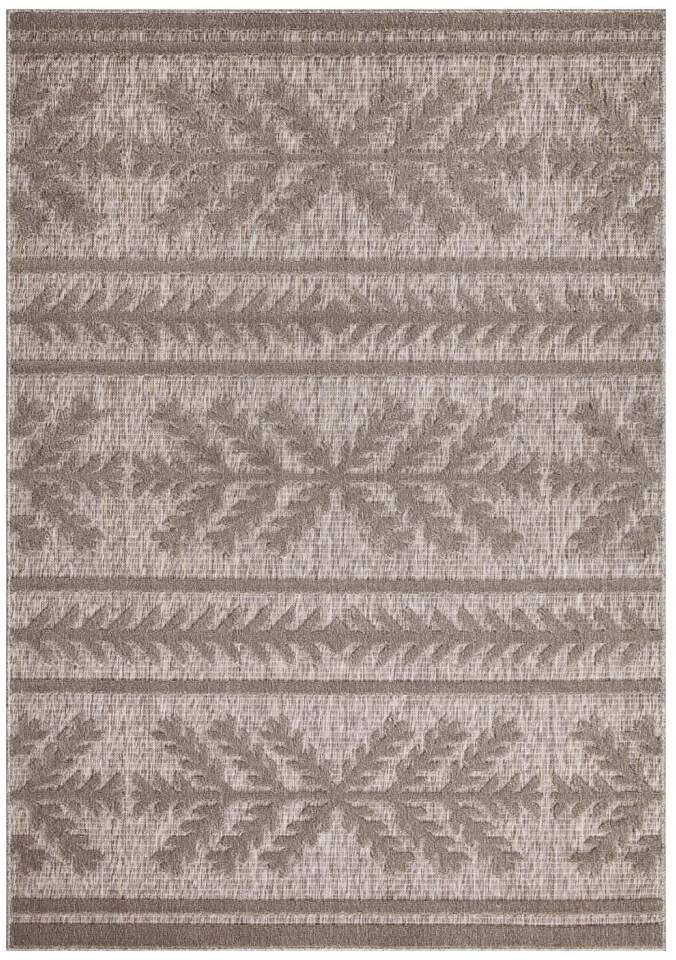 Carpet City Teppich »In-& Outdoorteppich Santorini 411, 3D-Effekt, Boho-Optik« rechteckig 5 mm Höhe Wetterfest & UV-beständig für Terrasse, Balkon, Küche, Flur