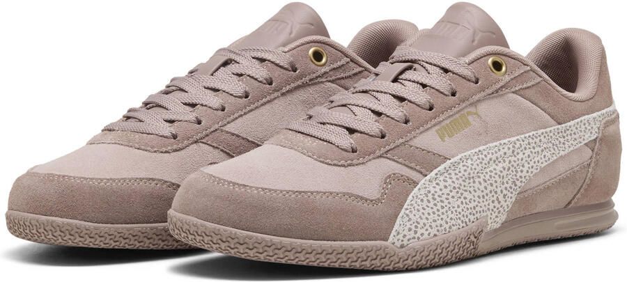Puma Bella Donna Topcat suede leren sneakers oudroze wit