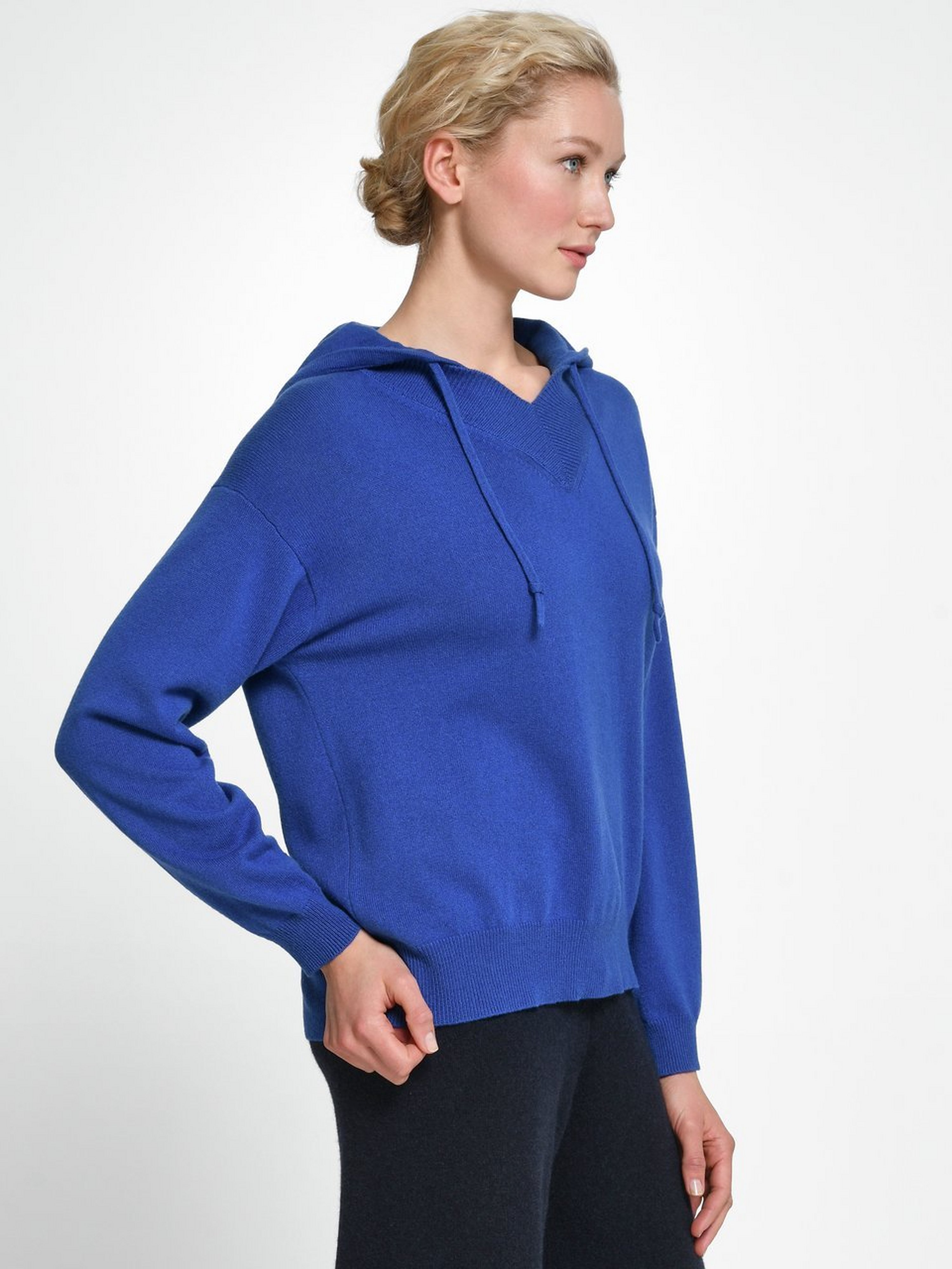 Kapuzen-Pullover aus Schurwolle und Kaschmir
