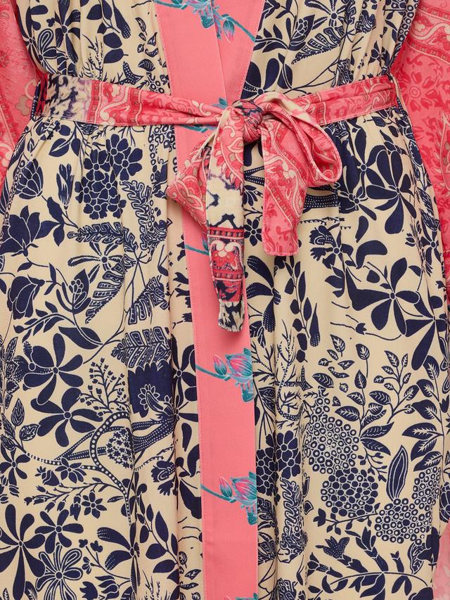 Longcardigan im Alloverdruck
