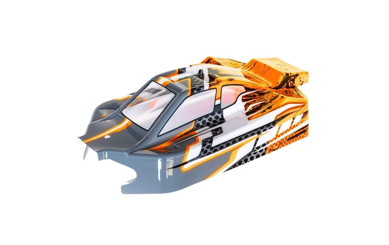 Karosserie BXR S2 Orange lackiert, 1:10Lackierte Karosserie für Hobbytech BXR S1 und S2 oder ähnliche Buggy im Massstab 1:10