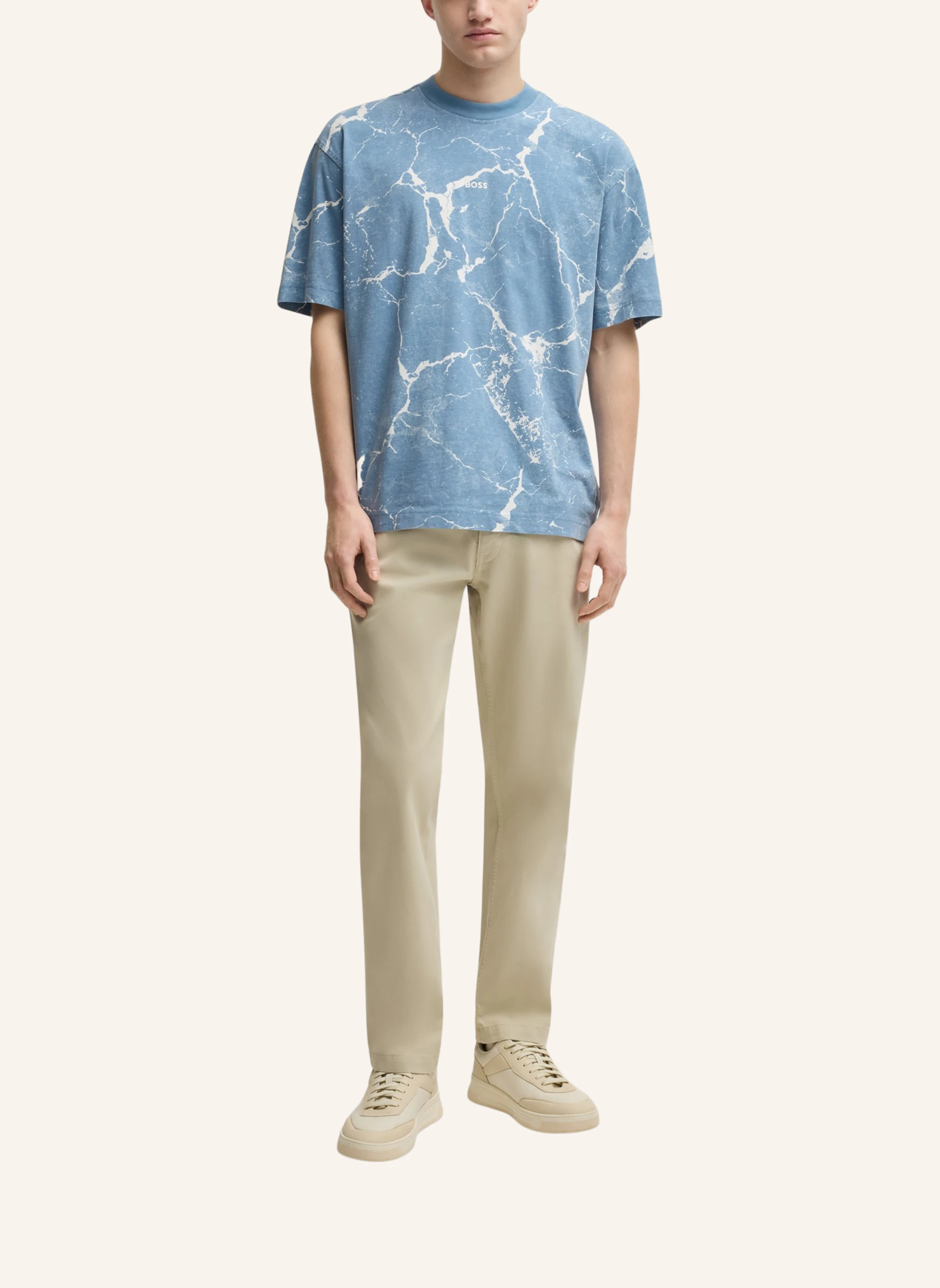 BOSS T-Shirt TE_CRINKLEDESERT Relaxed Fit