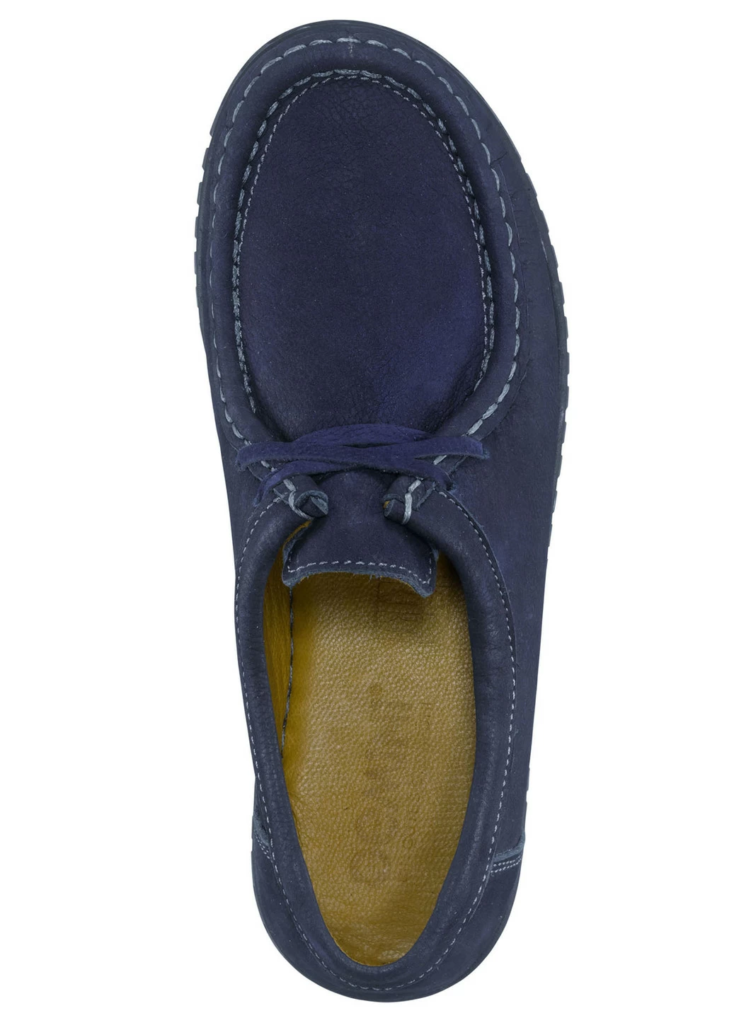 Mokassin-Schnürschuh aus Rind-Nubukleder