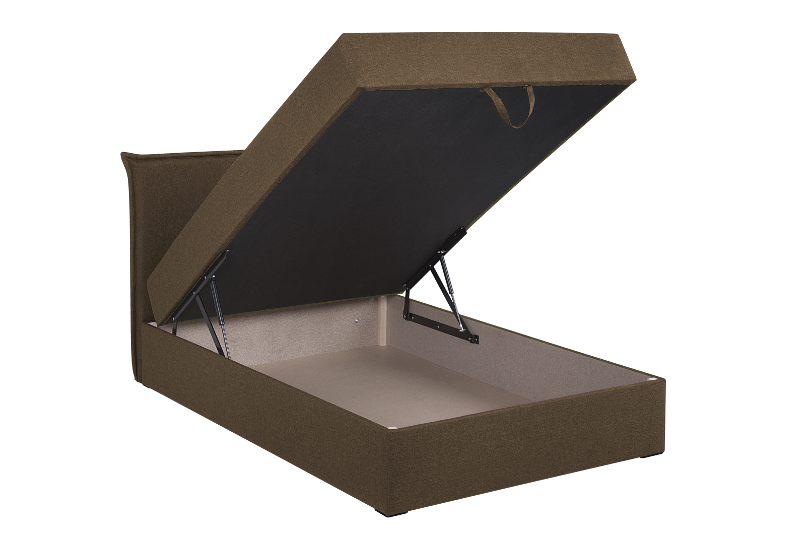 Boxspringbett - braun - H3 - mit Bettkasten - 120x200 cm