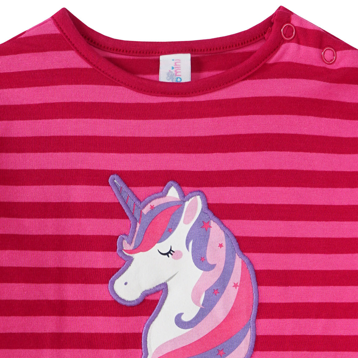 Topomini Baby Langarmshirt mit Applikation pink / dunkelpink