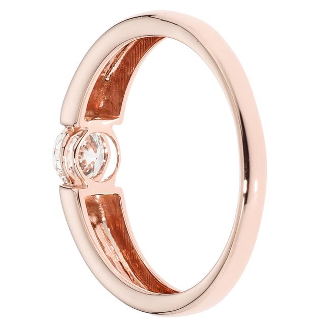 Brillant-Ring in Spannring-Optik, Gold 585 poliert