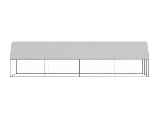 Poulailler d'extérieur 2x8x2 m Acier galvanisé