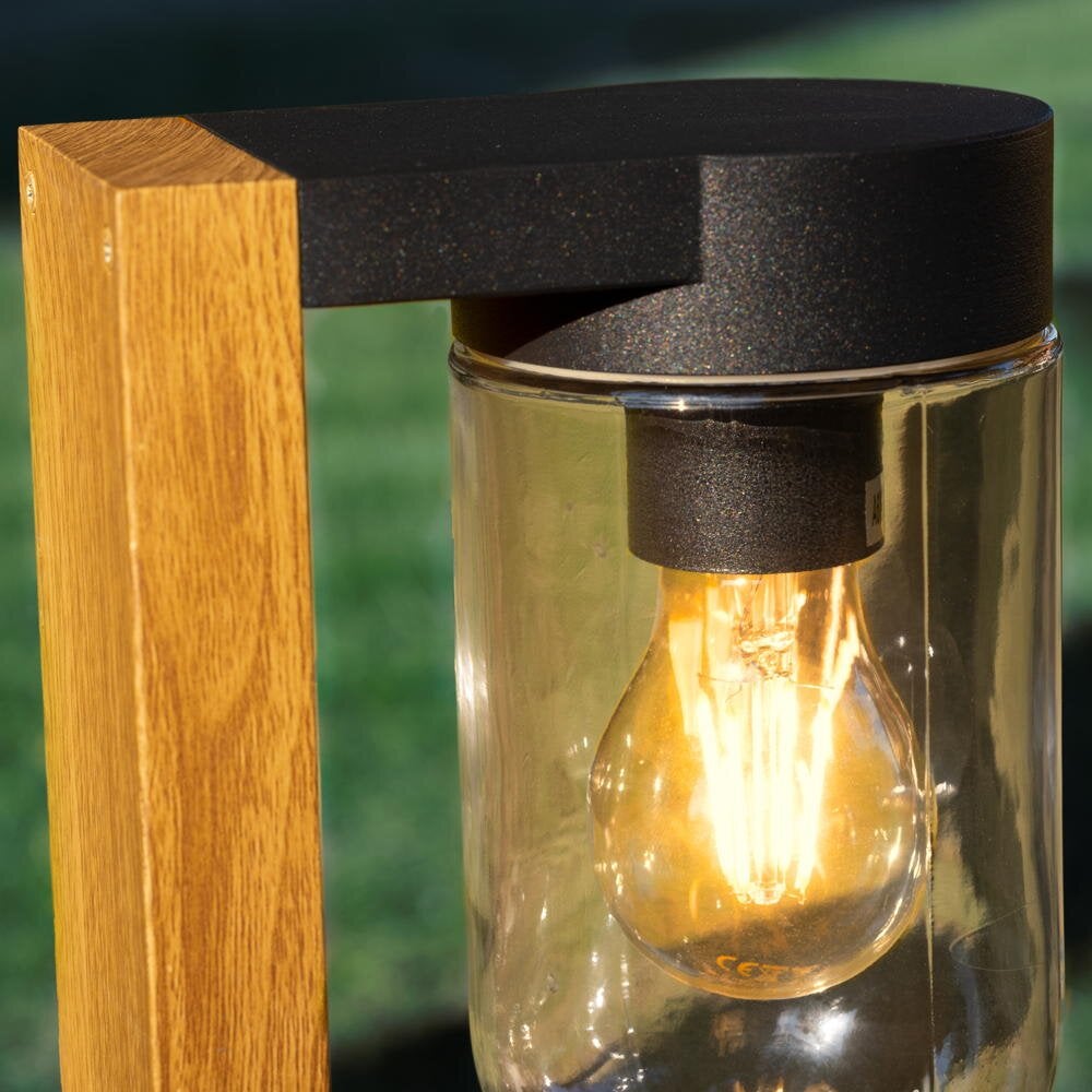 Cabar padverlichting in natuurlijk donker en zwart E27 IP44