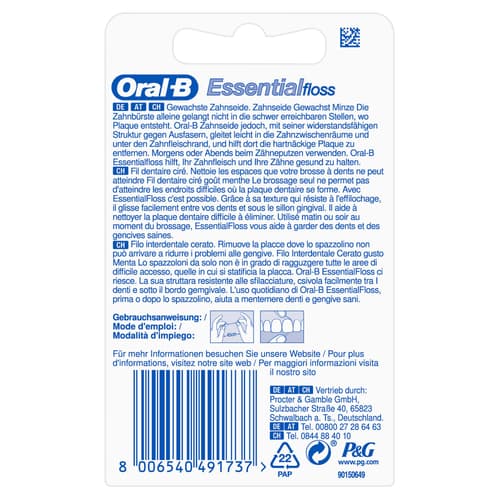 Oral-B Essentialfloss mint gewachst 50m
