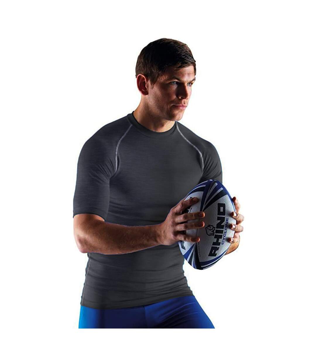 Rhino - Base layer sport à manches courtes - Homme (Noir chiné) - UTRW1277