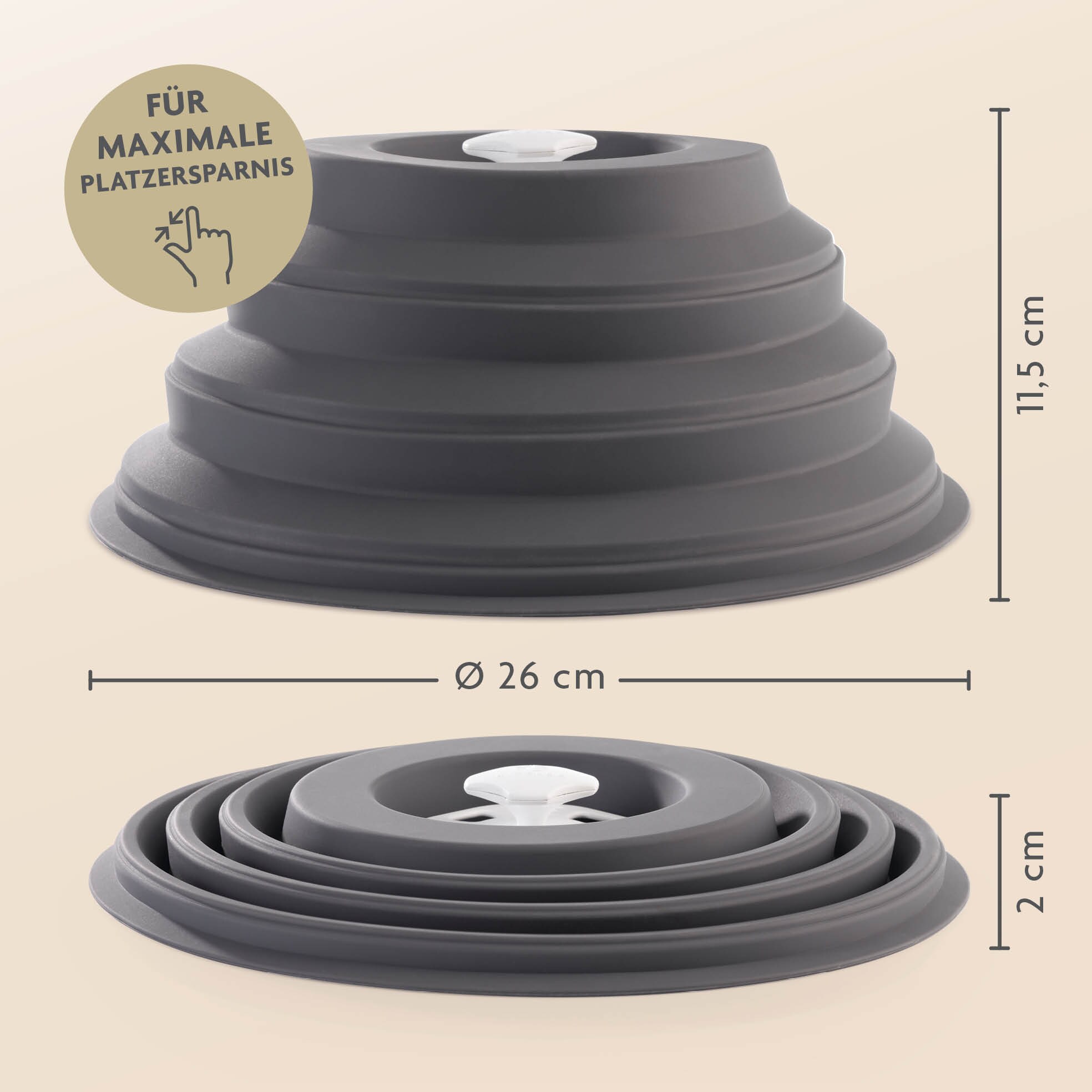 KitchBo Mikrowellenhaube faltbar 26x11,5cm